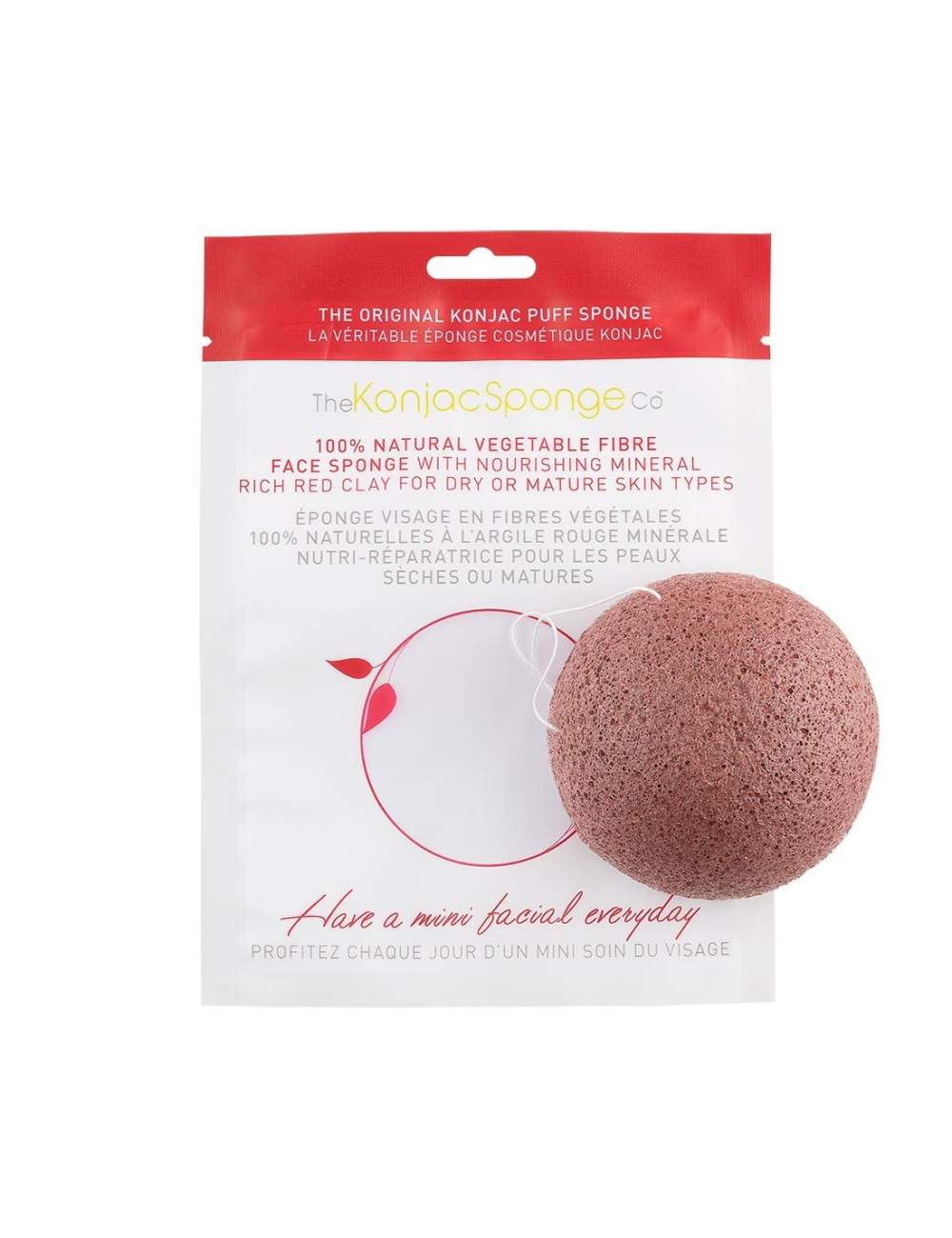 Esponja Konjac Facial Natural de Arcilla Roja. The Konjac Sponge Esponja Konjac Facial Natural de Arcilla Roja. The Konjac Sponge