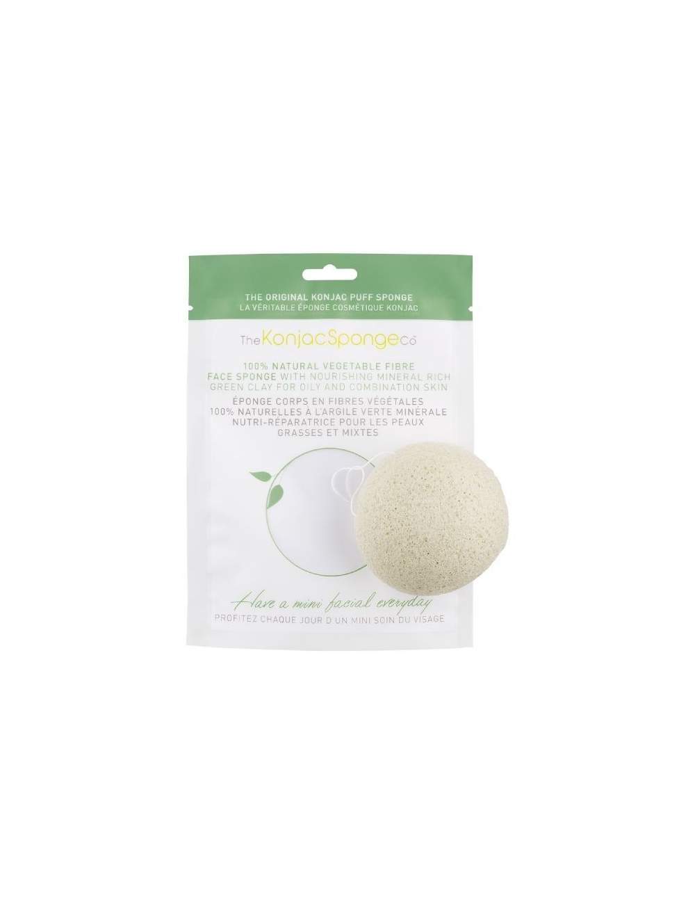 Éponge Faciale Naturelle Konjac d’Argile Verte. The Konjac Sponge Company. Éponge Faciale Naturelle Konjac d’Argile Verte. The Konjac Sponge Company.