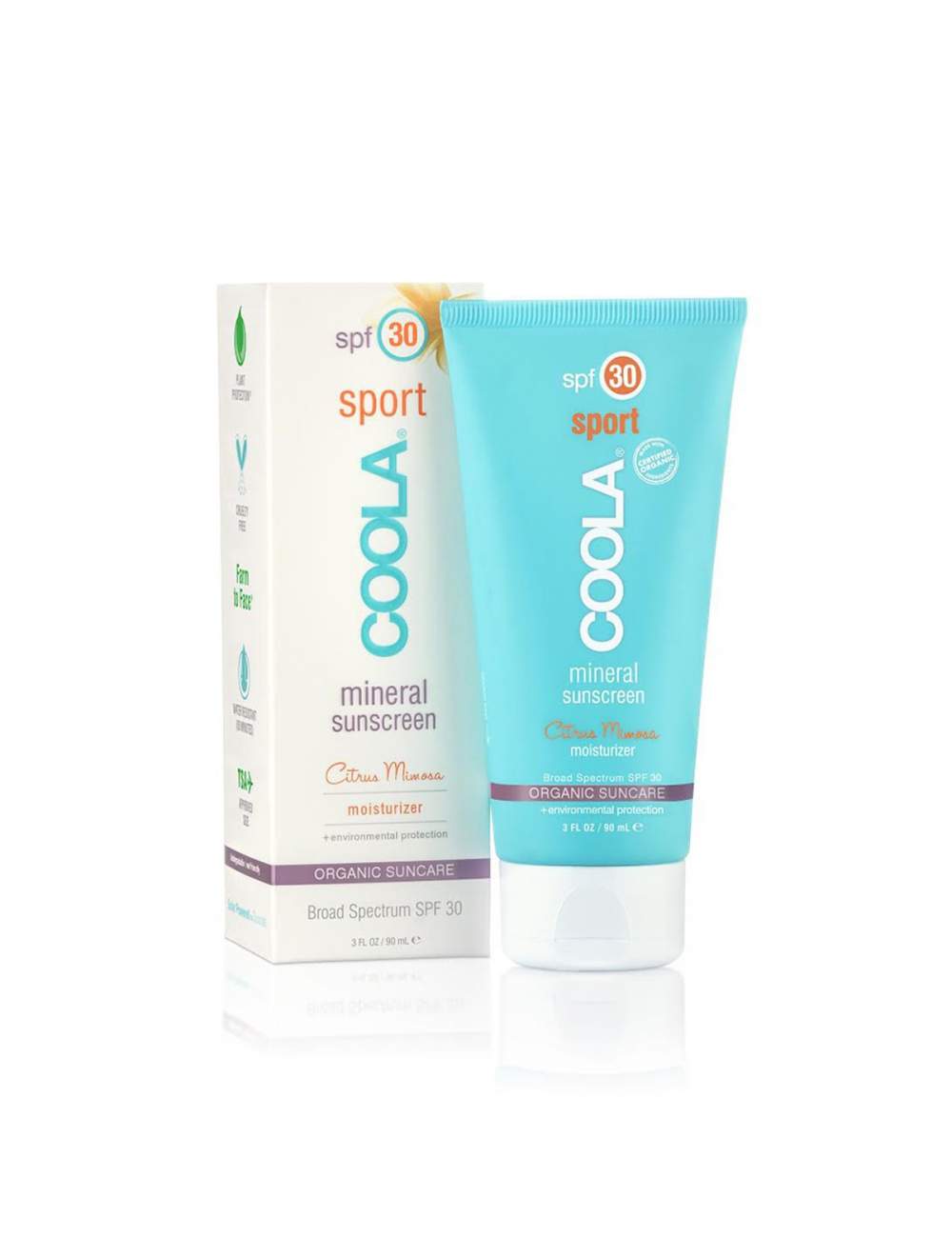 Crema de Protección Solar Facial Orgánica SPF 30 Citrus Mimosa. Mineral Sport. Coola Crema de Protección Solar Facial Orgánica SPF 30 Citrus Mimosa. Mineral Sport. Coola