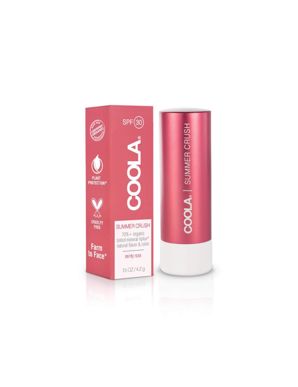 Baume à Lèvres Organique avec de la Couleur SPF 30 Summer Crush. Minéral. Classic. Coola. Baume à Lèvres Organique avec de la Couleur SPF 30 Summer Crush. Minéral. Classic. Coola.