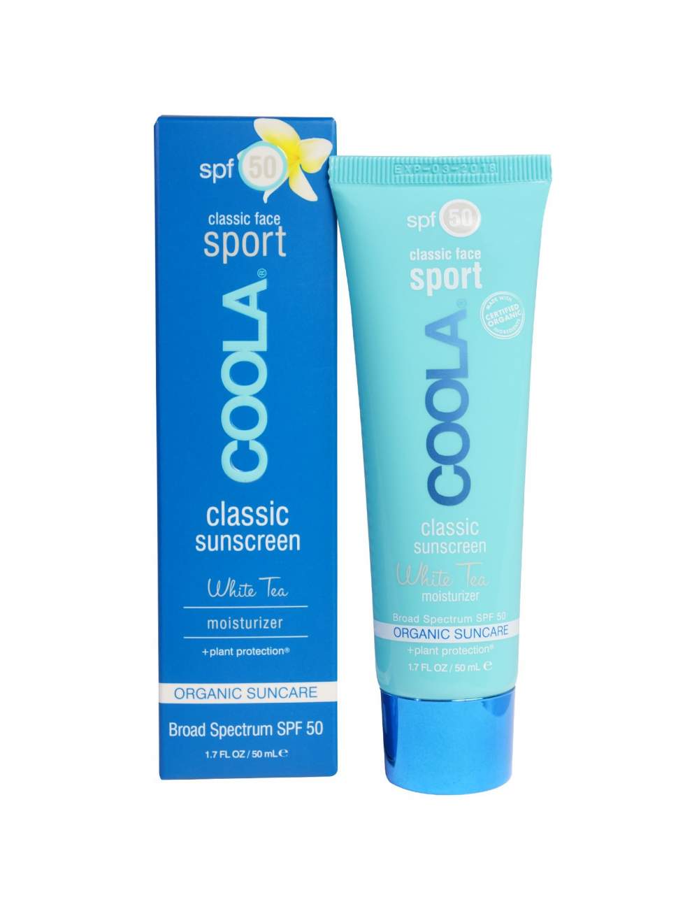 Crema Facial de Protección Solar Orgánica Hidratante de Té Blanco SPF 50. Sport Face. Coola Crema Facial de Protección Solar Orgánica Hidratante de Té Blanco SPF 50. Sport Face. Coola