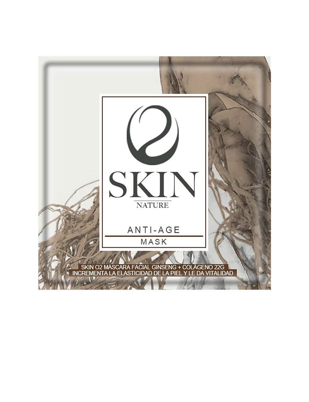 Masque Facial Naturel Anti-âge avec Ginseng et Collagène. Skin O2