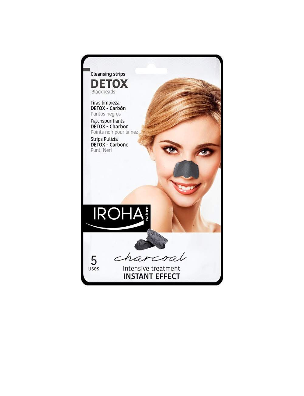 Bandes Nettoyantes de Points Noirs au Charbon. Detox. Iroha Nature. Bandes Nettoyantes de Points Noirs au Charbon. Detox. Iroha Nature.