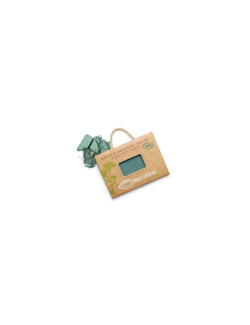Ombre à Paupières Bio Nacré 50 Bluish Green. Couleur Caramel Ombre à Paupières Bio Nacré 50 Bluish Green. Couleur Caramel